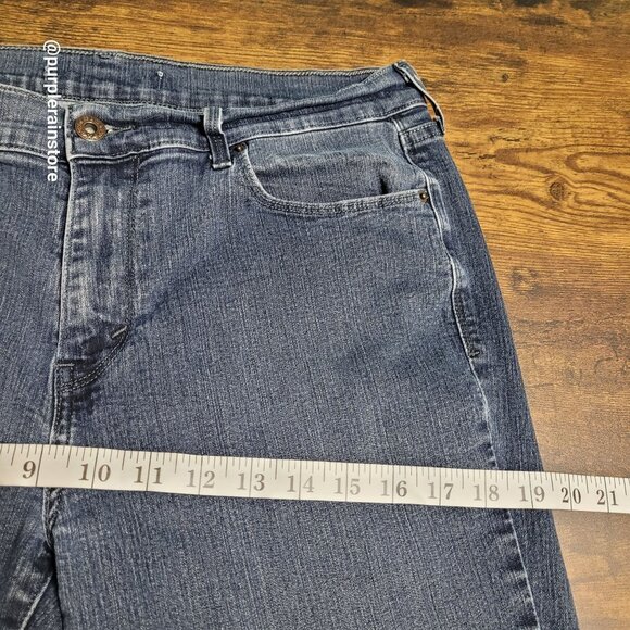 Levi's Jeans Size 12 Straight 505 Mid Rise Medium Dark Wash Western Country Girl - Picture 7 of 11